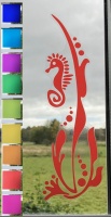 Seahorse Etch Static Cling